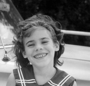 author as a young child
